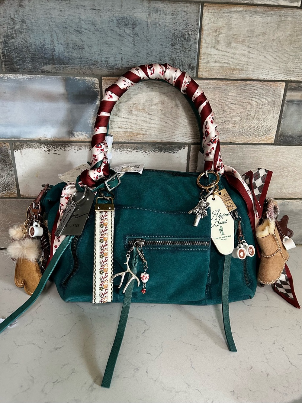 We The Free Suede Baby Emerson in Forest Dew-Mountain Lodge Winter Holiday Theme